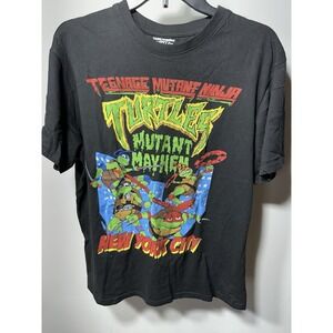 Teenage Mutant Ninja Turtles T Shirt Mens Size L Black Mutant Mayhem Graphic